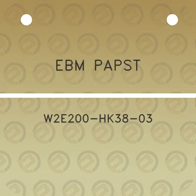 ebm-papst-w2e200-hk38-03