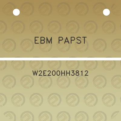 ebm-papst-w2e200hh3812