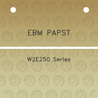 ebm-papst-w2e250-series