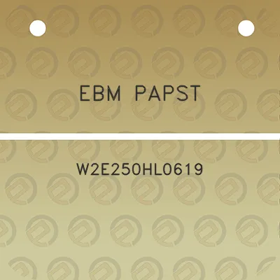 ebm-papst-w2e250hl0619