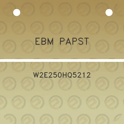 ebm-papst-w2e250hq5212