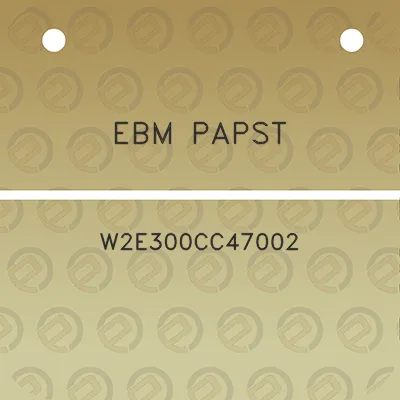 ebm-papst-w2e300cc47002