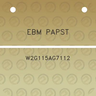 ebm-papst-w2g115ag7112