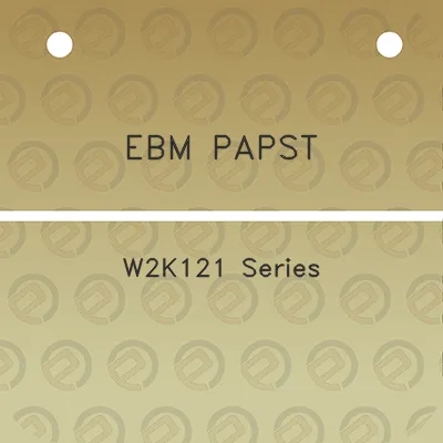 ebm-papst-w2k121-series