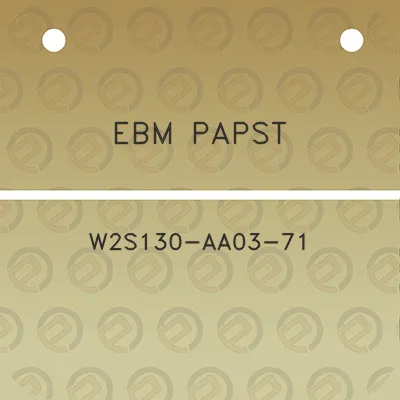 ebm-papst-w2s130-aa03-71