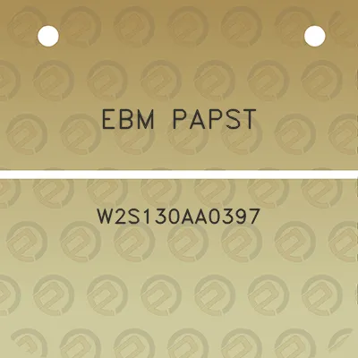 ebm-papst-w2s130aa0397