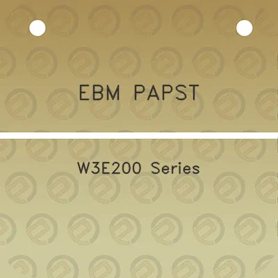 ebm-papst-w3e200-series