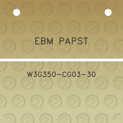 ebm-papst-w3g350-cg03-30