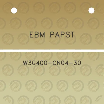 ebm-papst-w3g400-cn04-30