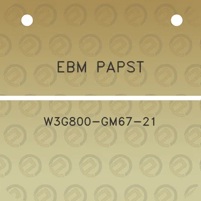 ebm-papst-w3g800-gm67-21