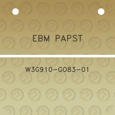 ebm-papst-w3g910-go83-01