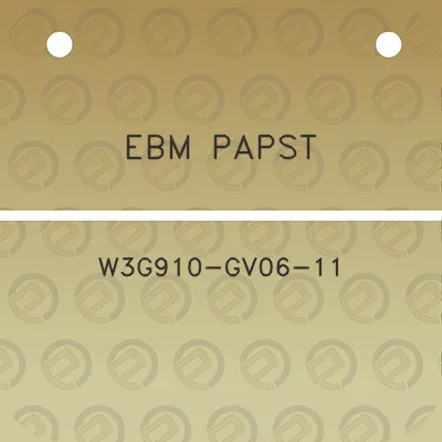 ebm-papst-w3g910-gv06-11