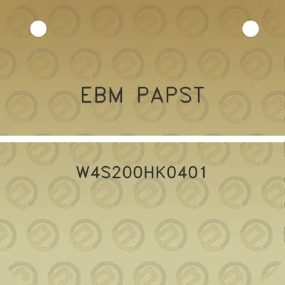 ebm-papst-w4s200hk0401