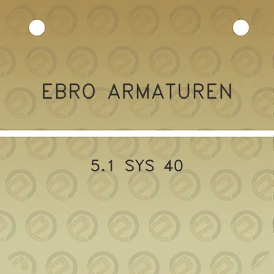 ebro-armaturen-51-sys-40