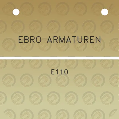 ebro-armaturen-e110