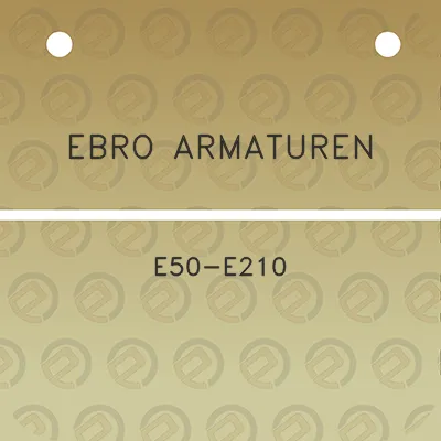 ebro-armaturen-e50-e210