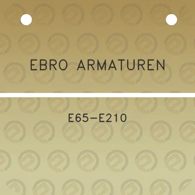 ebro-armaturen-e65-e210