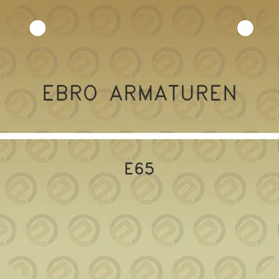 ebro-armaturen-e65