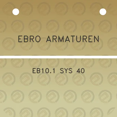 ebro-armaturen-eb101-sys-40