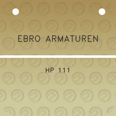 ebro-armaturen-hp-111