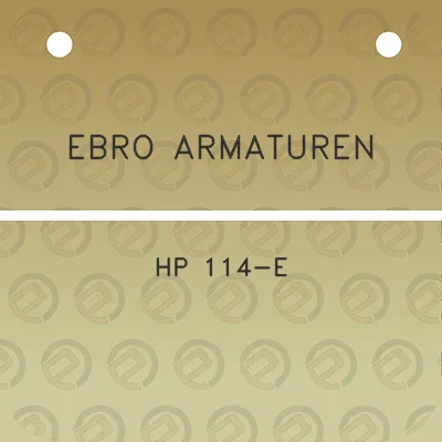 ebro-armaturen-hp-114-e