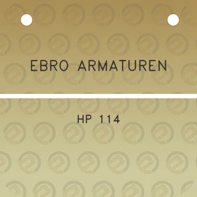 ebro-armaturen-hp-114