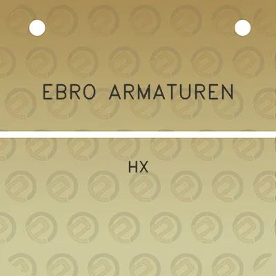 ebro-armaturen-hx