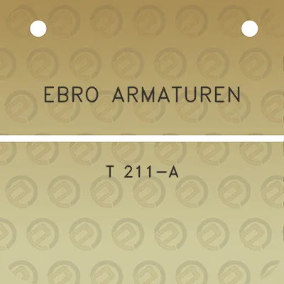 ebro-armaturen-t-211-a