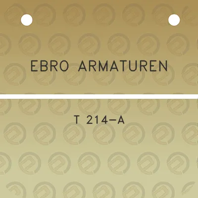 ebro-armaturen-t-214-a