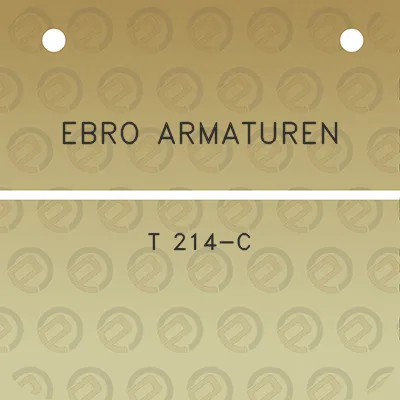 ebro-armaturen-t-214-c