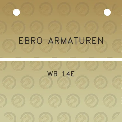 ebro-armaturen-wb-14e