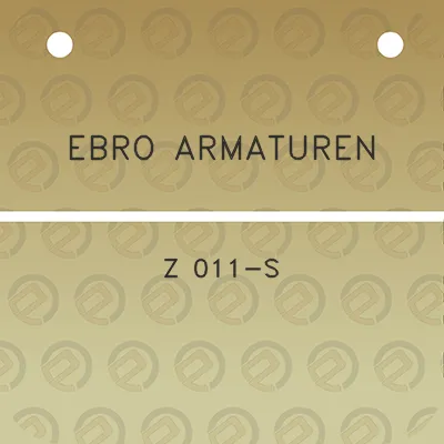 ebro-armaturen-z-011-s