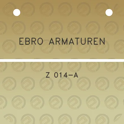 ebro-armaturen-z-014-a