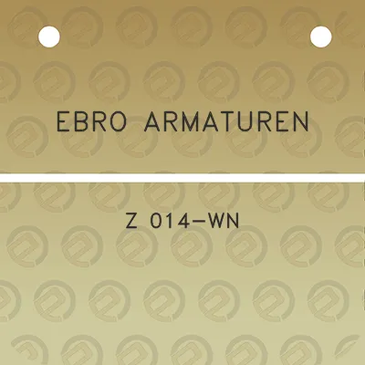 ebro-armaturen-z-014-wn