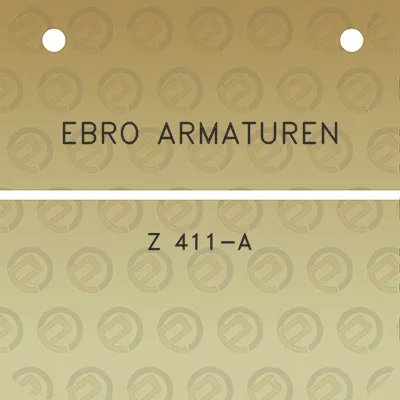 ebro-armaturen-z-411-a