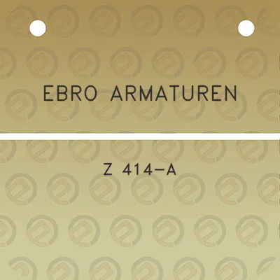 ebro-armaturen-z-414-a