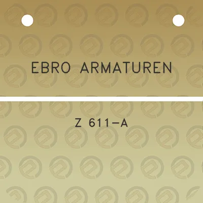 ebro-armaturen-z-611-a