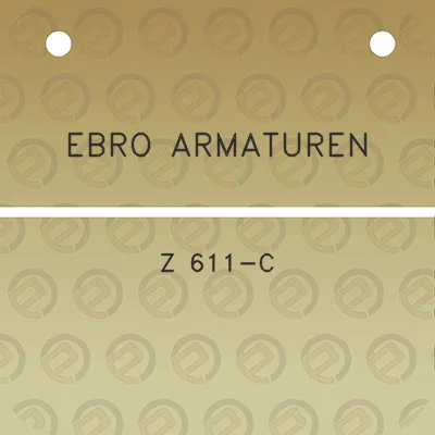 ebro-armaturen-z-611-c