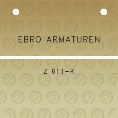 ebro-armaturen-z-611-k