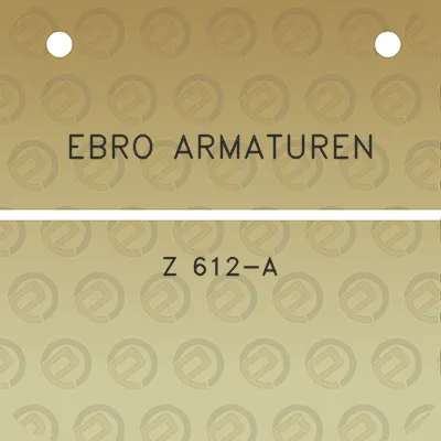 ebro-armaturen-z-612-a