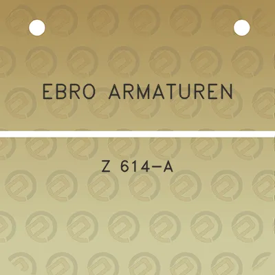 ebro-armaturen-z-614-a