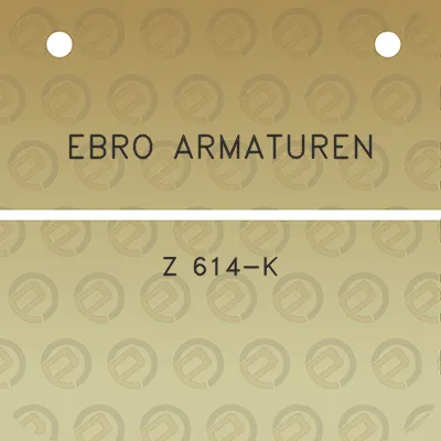 ebro-armaturen-z-614-k