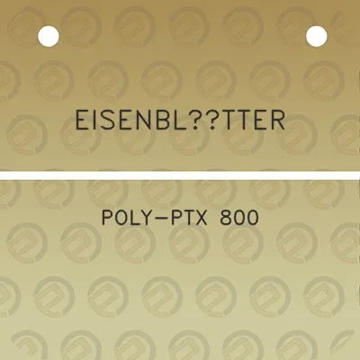 eisenblatter-poly-ptx-800