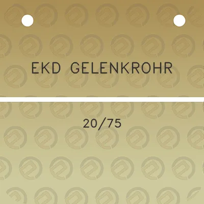 ekd-gelenkrohr-2075