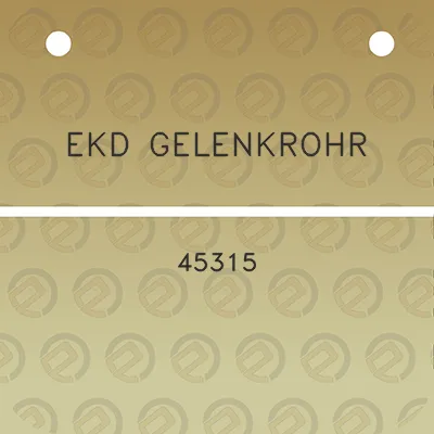 ekd-gelenkrohr-45315