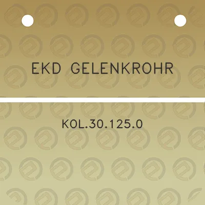 ekd-gelenkrohr-kol301250