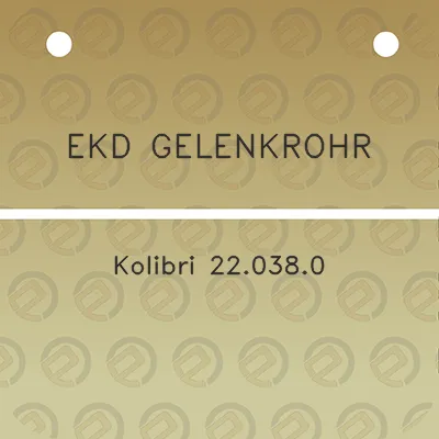 ekd-gelenkrohr-kolibri-220380