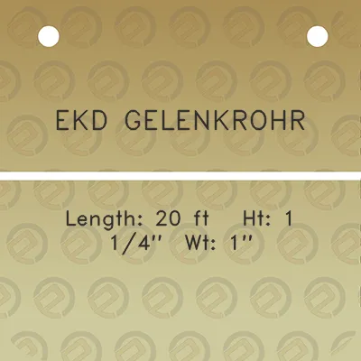 ekd-gelenkrohr-length-20-ft-ht-1-14-wt-1