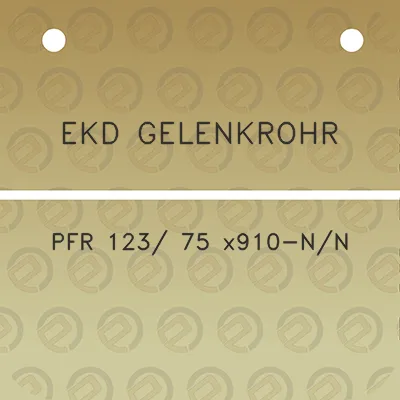 ekd-gelenkrohr-pfr-123-75-x910-nn