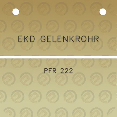 ekd-gelenkrohr-pfr-222